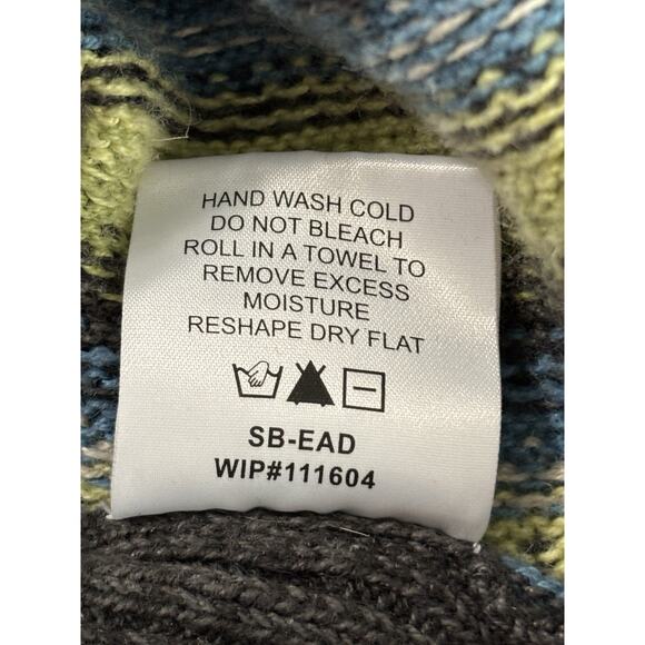 Woolrich Womans Size XL Cotton Blend Knit Zip Front Sweater Vest Gray Blue Green - Picture 10 of 10